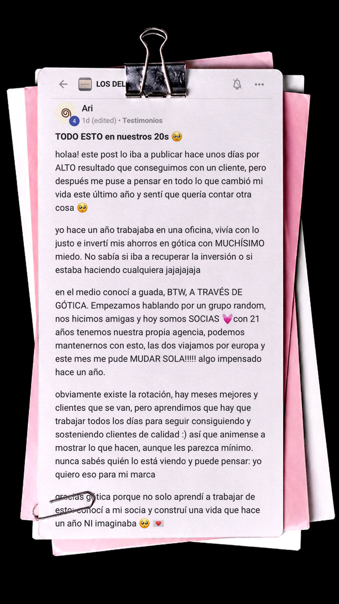 Testimonio de alumno de FOMO CLUB