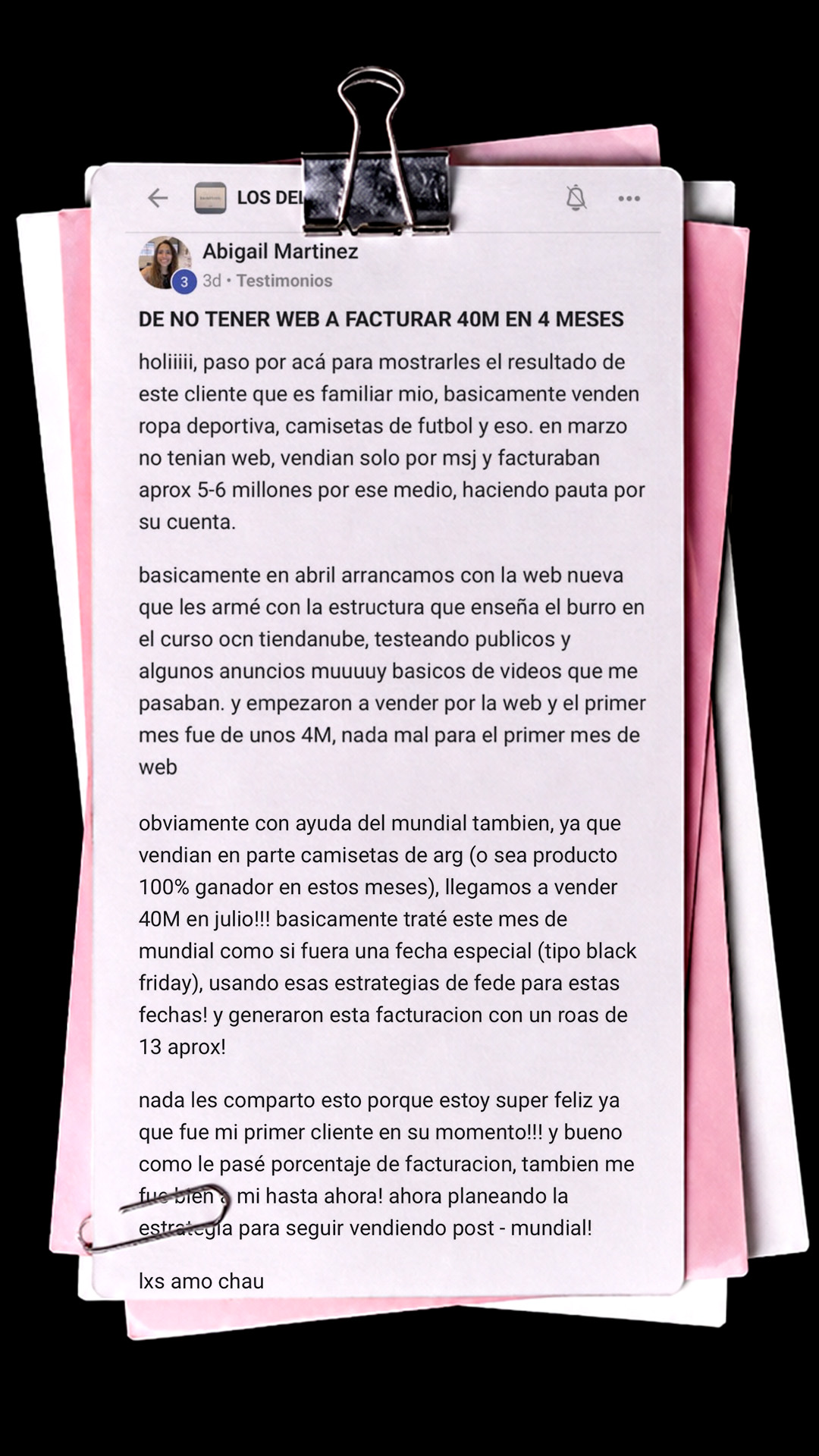 Testimonio de alumno de FOMO CLUB